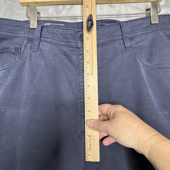 AG Pants Mens 38x34 Blue Everett Slim Straight Stretch Italian Fabric Stretch - Picture 10 of 12